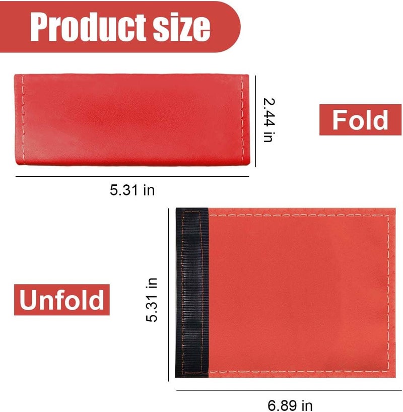 LHDOS 2PCS Car Grab Handle Cover, Anti-Scratch Auto Inner Front Rear Door Pull Handle Cover, PU Leather Door Grip Gloves Protector Auto Interior Decoration Accessories for Car, Truck, SUV (Red) - Image 2